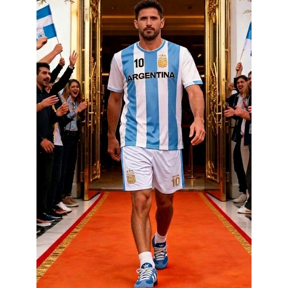 AFA Official Argentina Men's Football‎ Short Set XL Lionel Messi